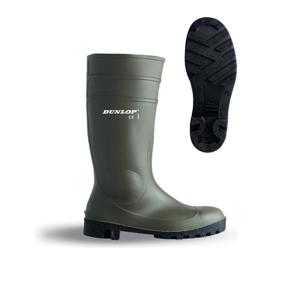 Dunlop Full Safety Wellies Welly Wellington Boots 142VP Green S5 Sizes 3 - 12