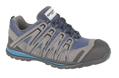 Amblers FS34C Safety Trainers Shoes Toecap & Midsole Blue Grey & Black 6-12