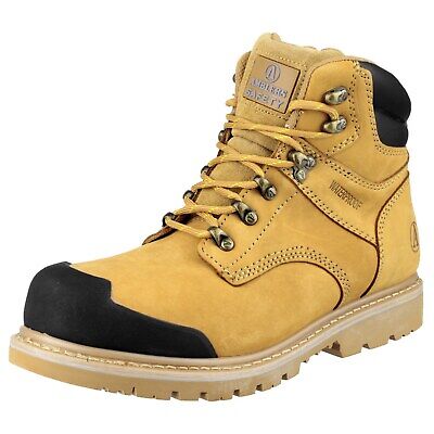 Amblers Waterproof Safety Boots FS226 Honey S3 Goodyear Welted 6-13 Scuff Cap