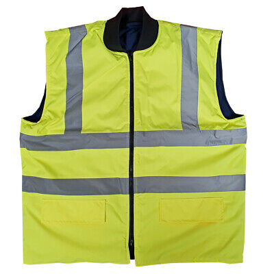 Hymac 735 Hi Vis Bodywarmer Reflective Yellow