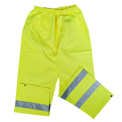 Hymac 461 Hi Vis Waterproof Overtrousers Reflective Yellow