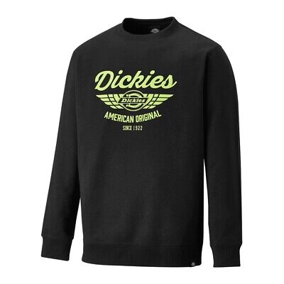 Dickies DT3002 Everett Crew Sweatshirt Black/Lime