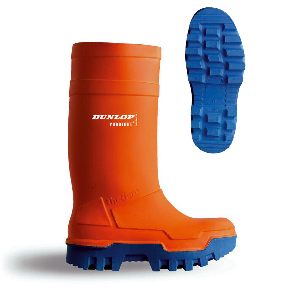 Dunlop Purofort Thermo Safety Wellies Welly Wellington Boots Insulated Orange