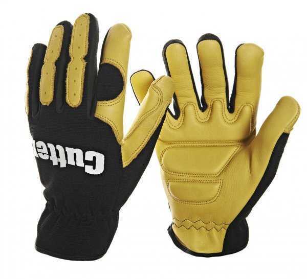 Cutter Anti-Vibration Gloves Leather Gel Padded Anti Vibe Power Tools Gardening