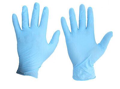 Nitrile Disposable Gloves Powder Free Blue Box of 100 NDGPF Small - XL