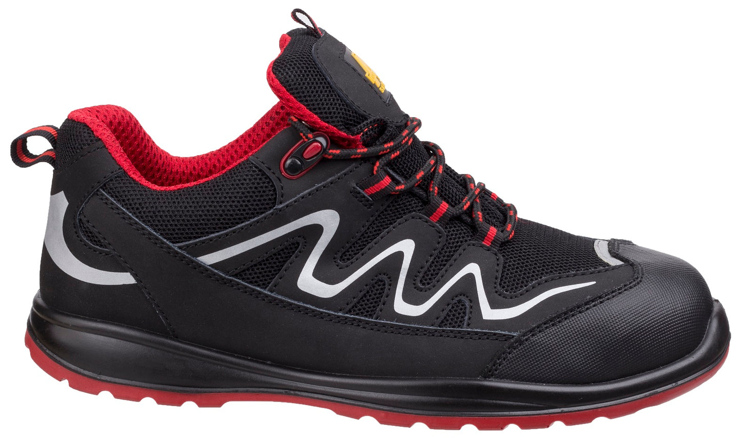 Centek FS312 Safety Work Trainers Shoes Red/Black 6-12 S3 SRC Midsole & Toecap