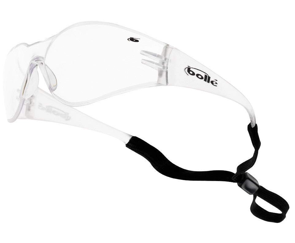 Bolle Bandido Safety Glasses Specs Clear Lens Free Neck Cord BOBANCI