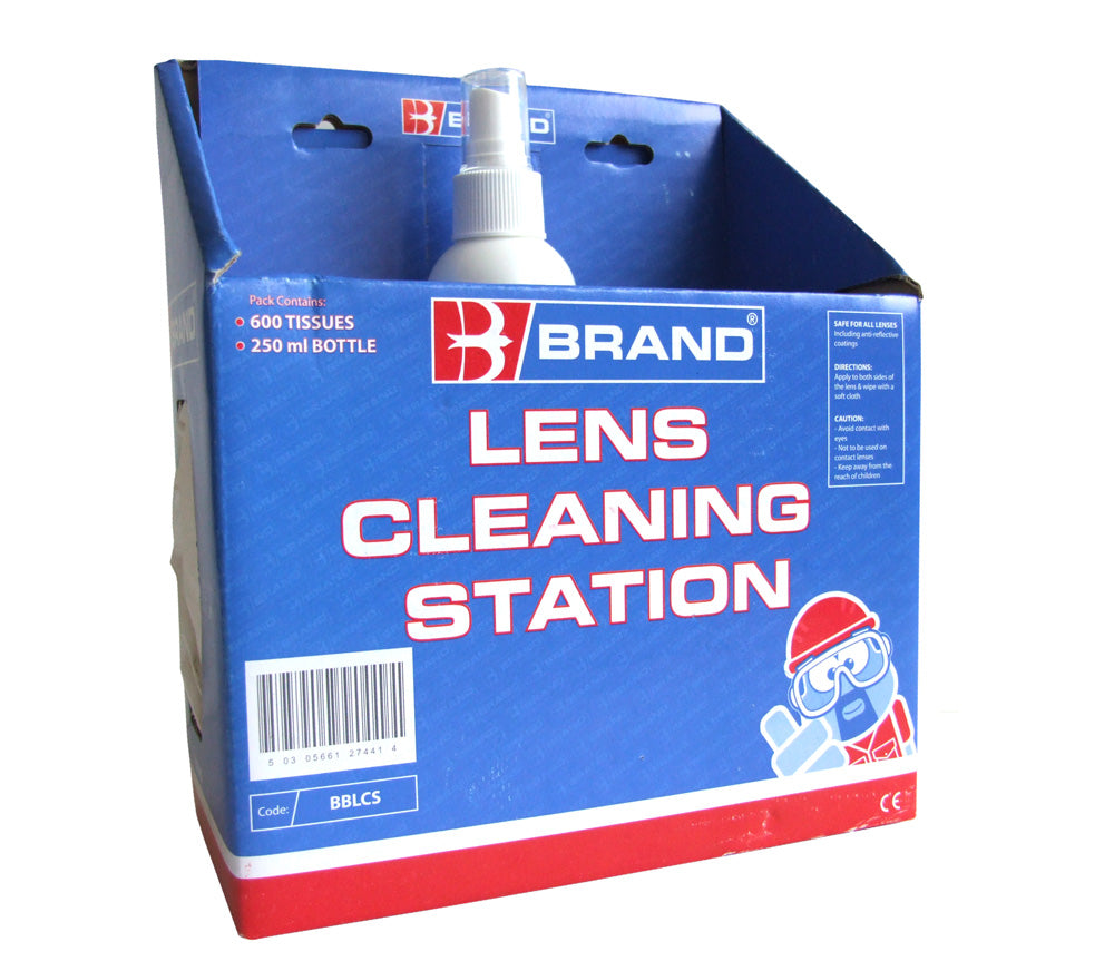 B Brand Lens Cleaning Station Safety Glasses Specs Spray BBLCS