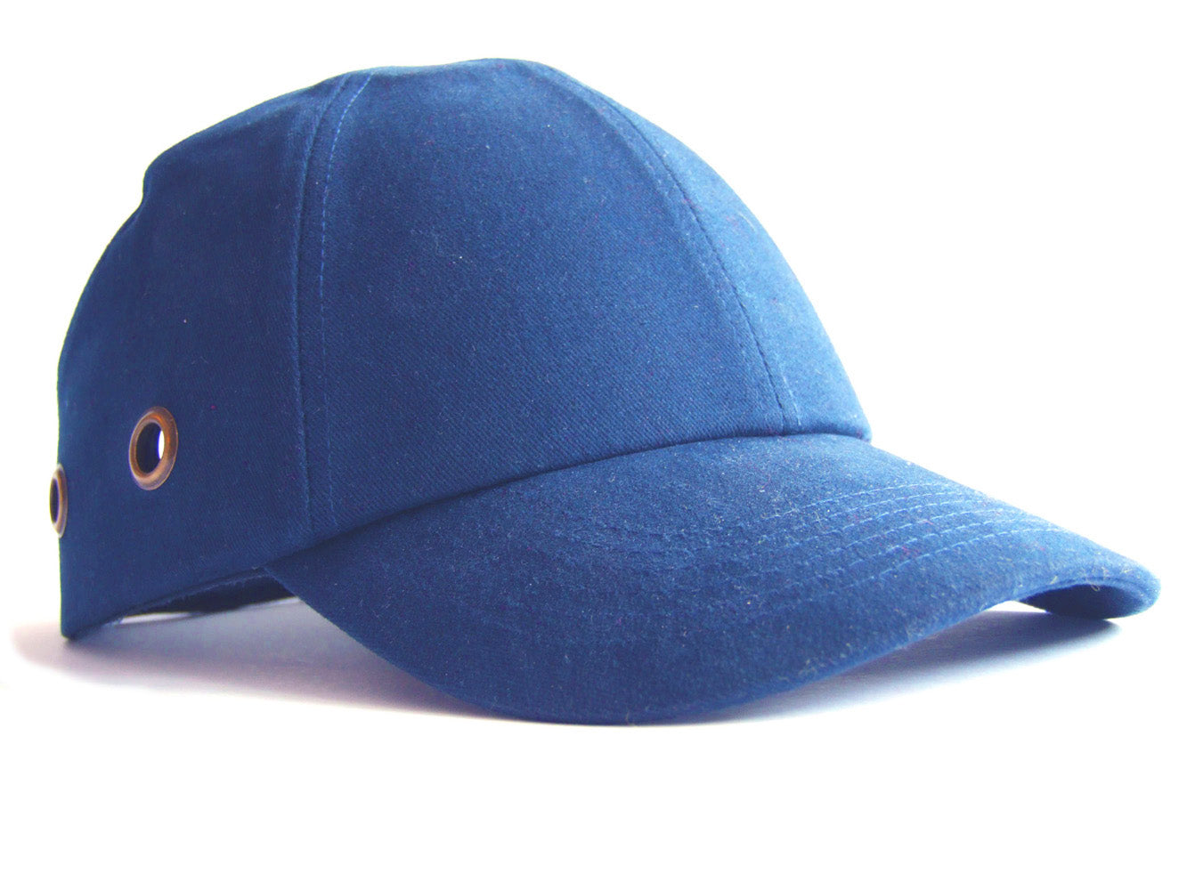 Safety Baseball Cap Hard Hat Bump Cap Royal Blue Vented Hook/Eye Fastening
