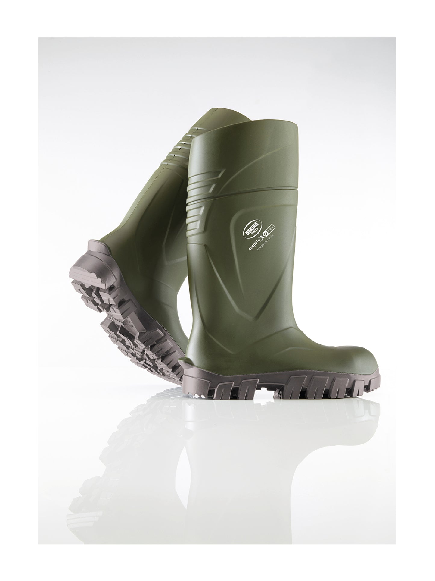 Bekina Steplite XCI Full Safety Welly Green Wellington Boot Insulated Sizes 4-13