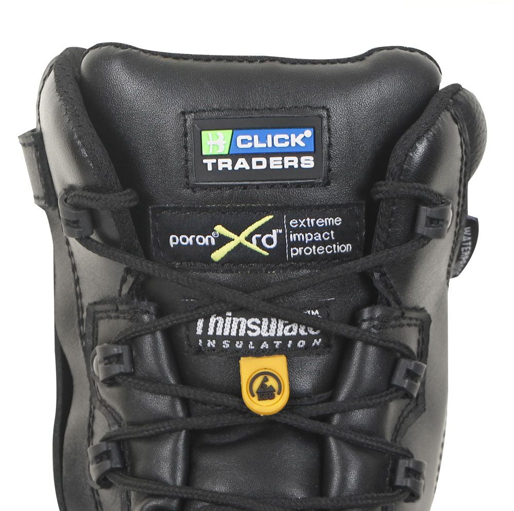 Click CF67 Trencher Safety Work Boots High Leg YKK Zip Side Poron ESD S3 3-14