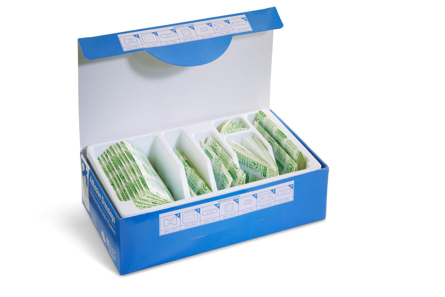 Click Medical Blue Detectable Plasters 120 Pack CM0500 Hypo-Allergenic