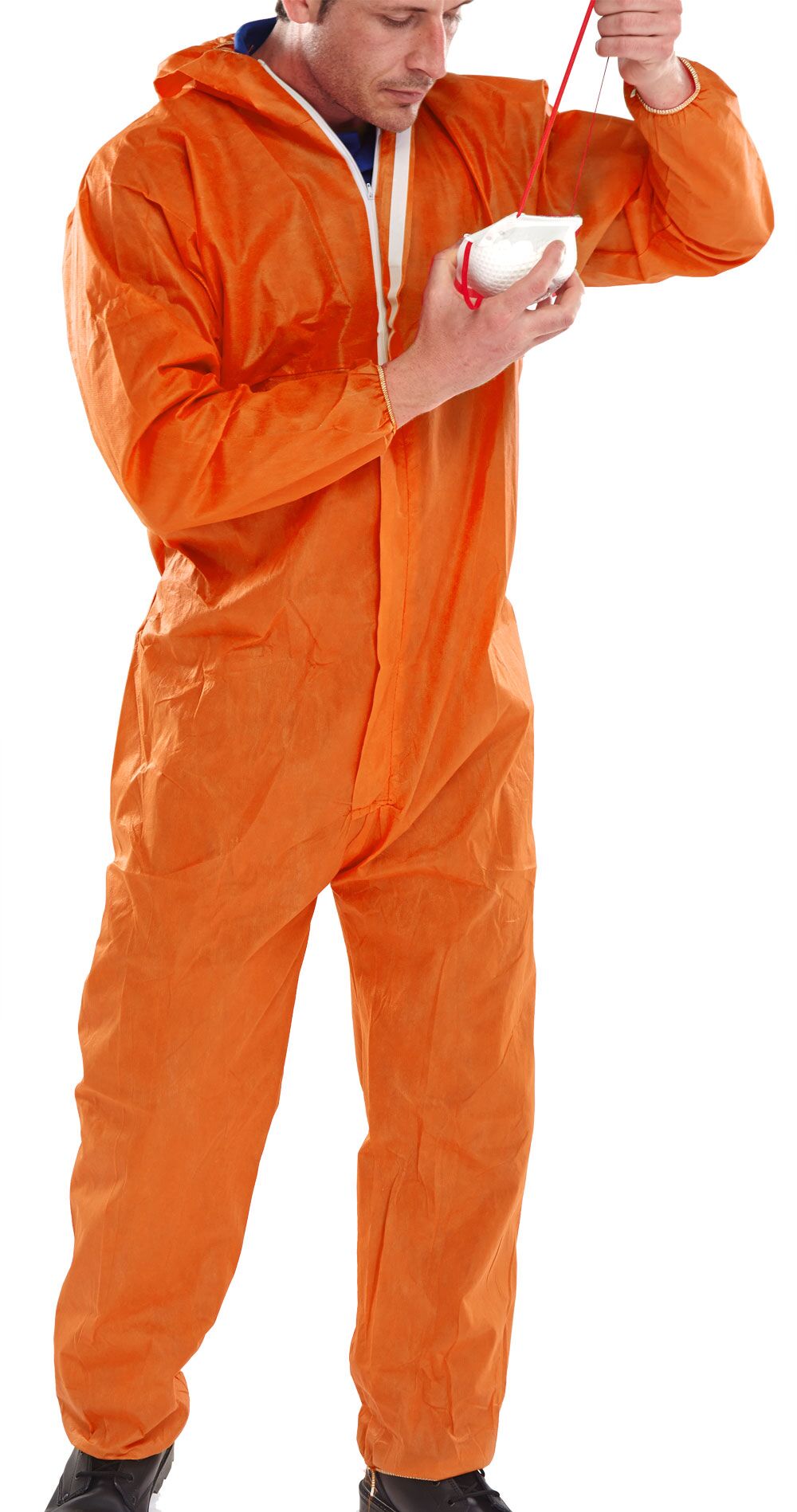Click Once Type 5/6 Disposable Suits Coveralls Orange COC10 Small - 4XL 5 Pack