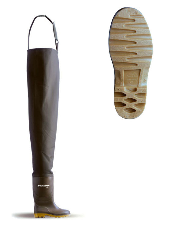 Dunlop PVC Chest Waders Green Non Safety Waterproof PCW Fishing