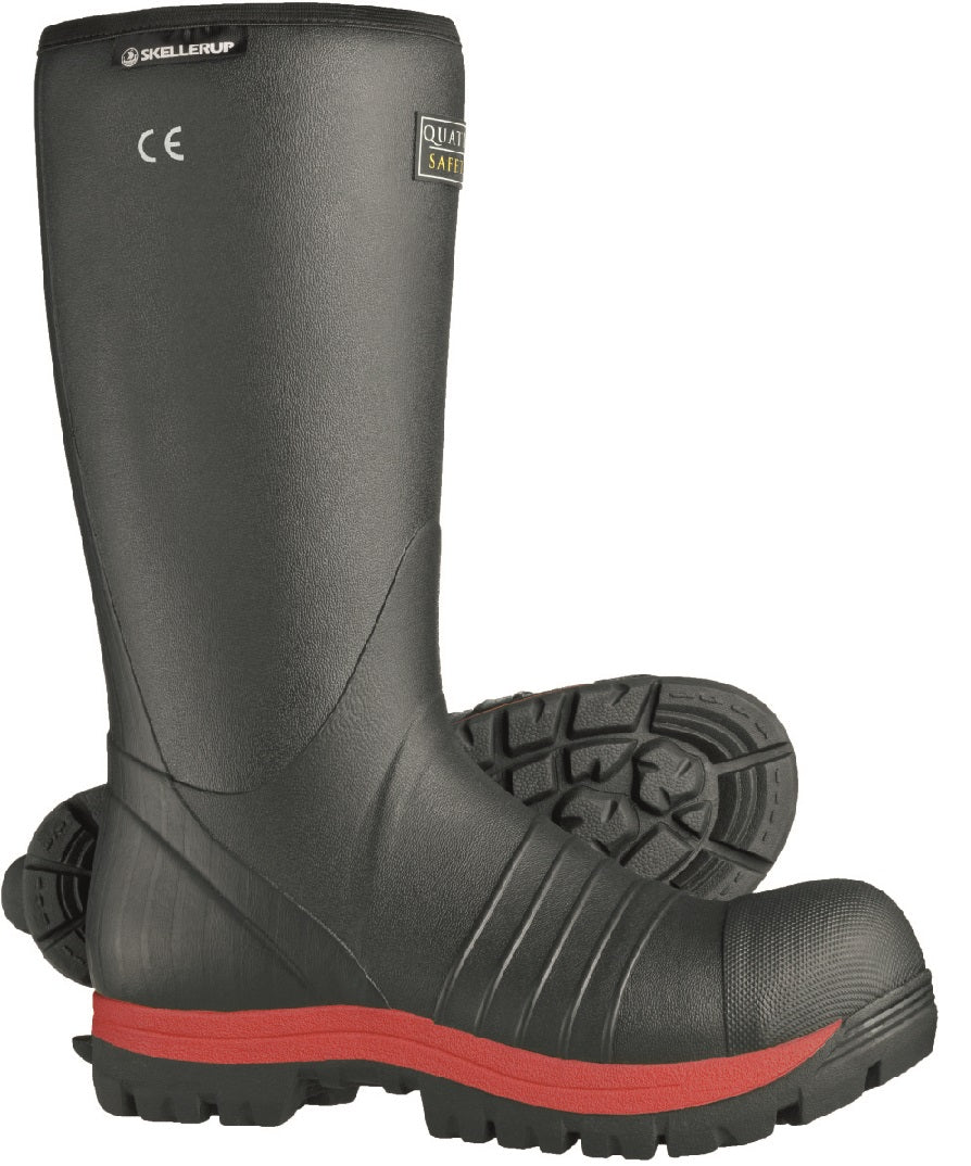 Skellerup Quatro Insulated Safety Welly - Black, Green