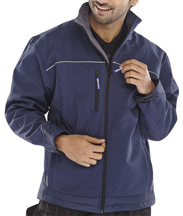 Click Soft Shell Jacket Black or Navy Blue XS - 6XL Coat Water Resistant
