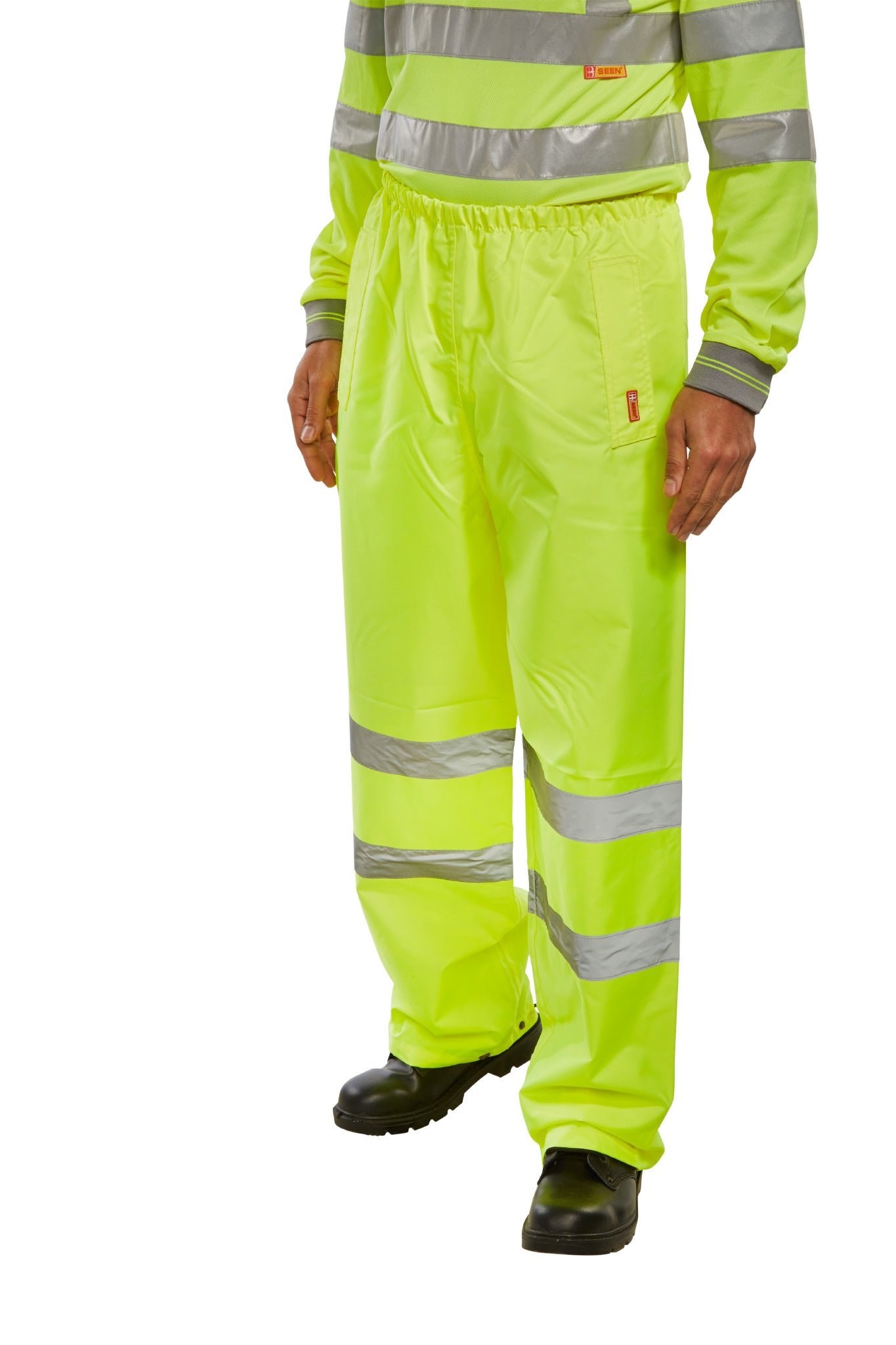 Hi Viz Waterproof Over Trousers High Visibility Orange or Yellow S-XXXL EN20471