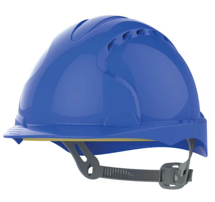 JSP EVO®3 Safety Helmet - Slip Ratchet - Vented - Blue AJF160-000-500