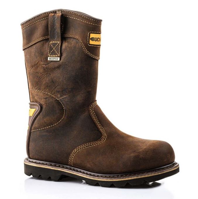 BuckBootz Buckler B601SM Waterproof Safety Rigger Boot Brown