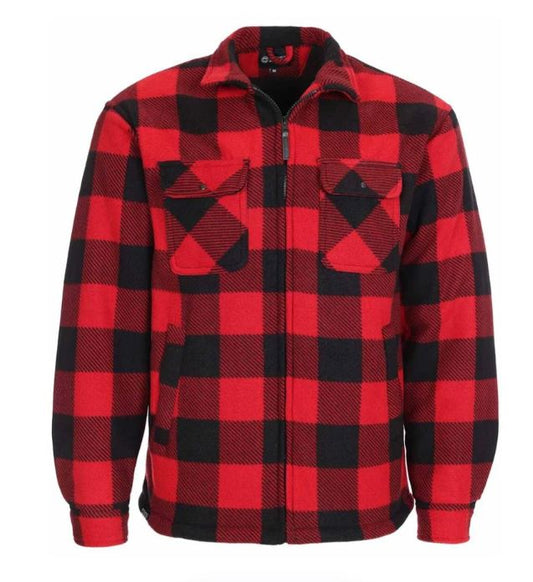 Fort Portman Padded Shirt Jacket Shacket Red or Blue Check Lined Padded S-XXXL