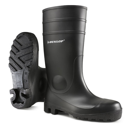 Dunlop Full Safety Wellies Welly Wellington Boots 142PP Black S5 Sizes 3 - 13