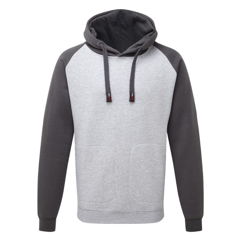 TuffStuff Harborne Two Tone Hoodie Ash Grey/Charcoal Front Pockets Hoody