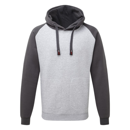 TuffStuff Harborne Two Tone Hoodie Ash Grey/Charcoal Front Pockets Hoody