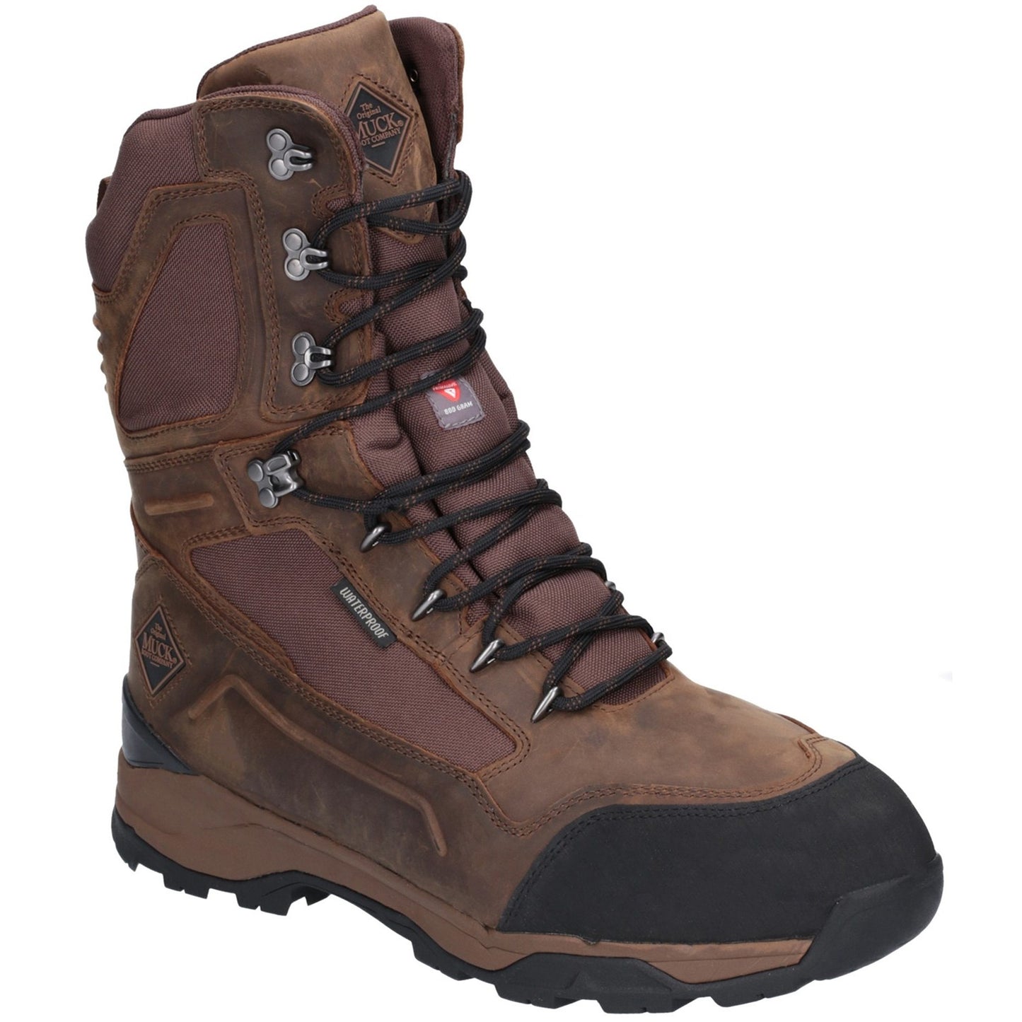 Muckboot Summit 10" Waterproof Insulated Leather Hiker Style Boots Brown 6-13