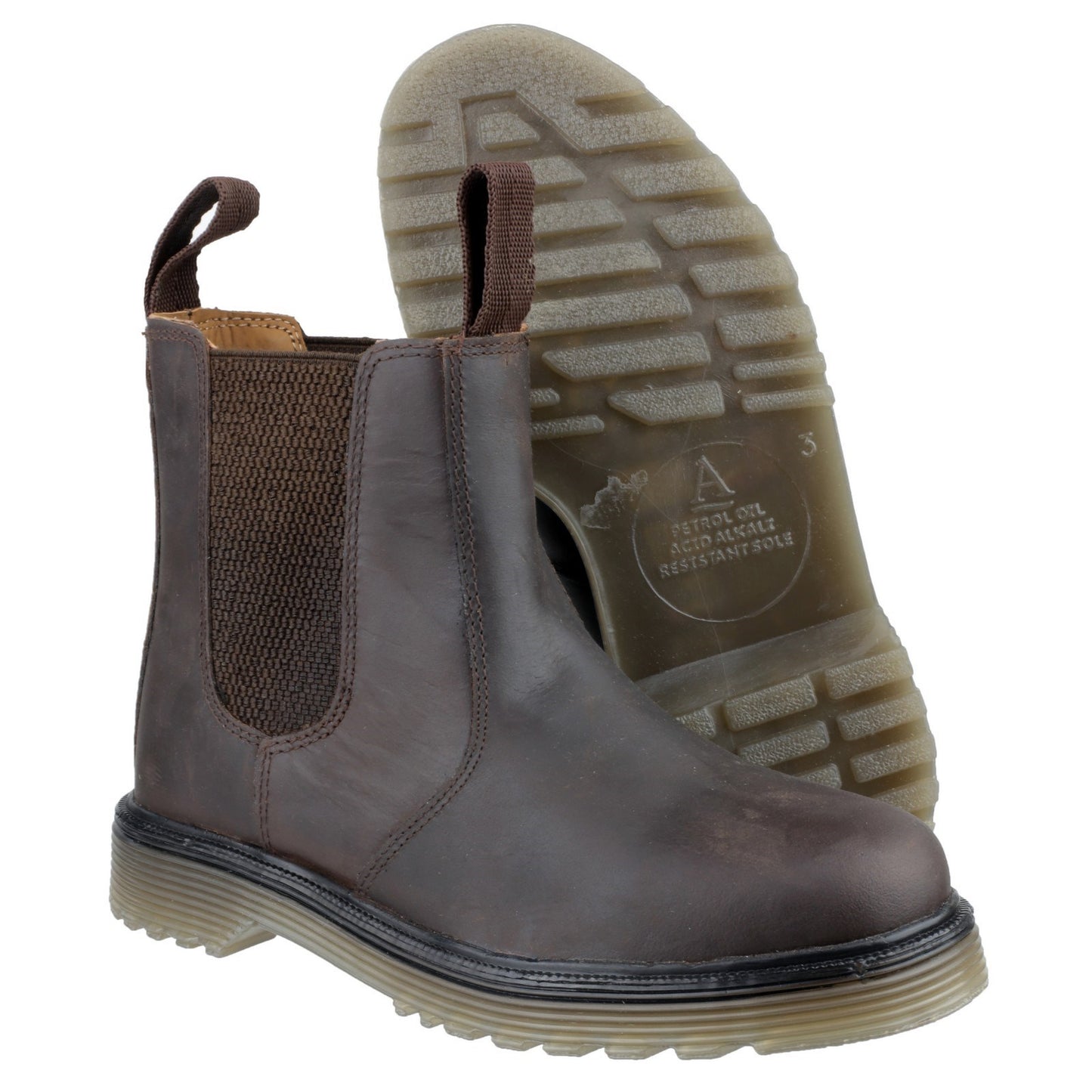 Amblers Chelmsford Chelsea Dealer Occupational Boots Brown Non Safety 3-15