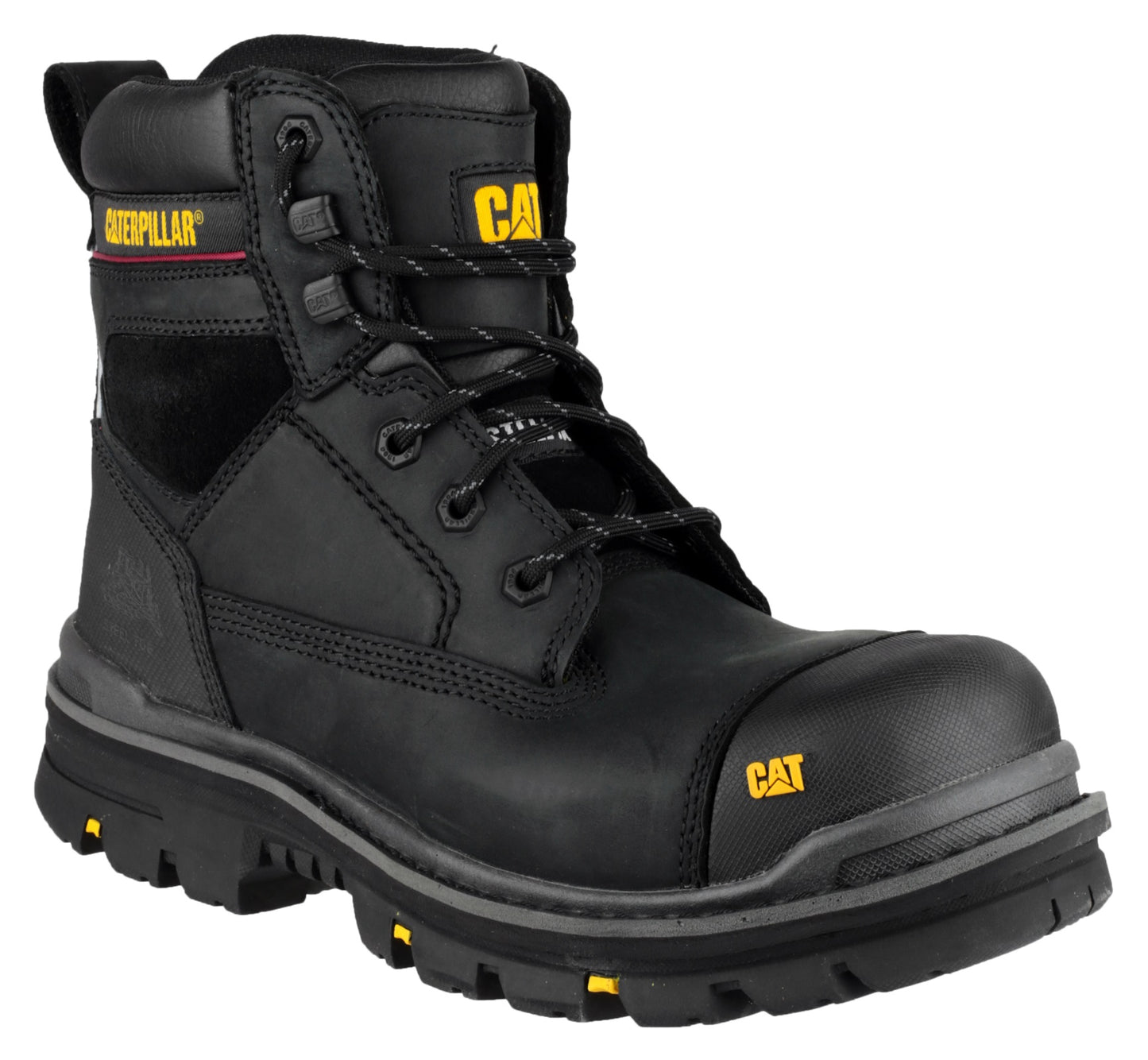 CAT Caterpiller Gravel Safety Work Boots Black 6-13 S3 Toecap Midsole Scuff Cap