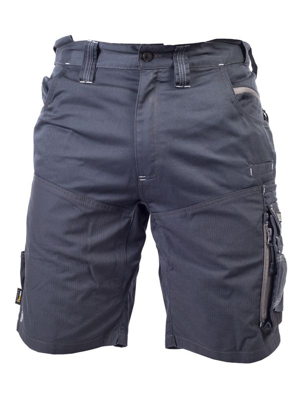 ATS Cargo Shorts Tradesmans Work Shorts Apache 30" - 40" Waist Grey/Black 245gsm