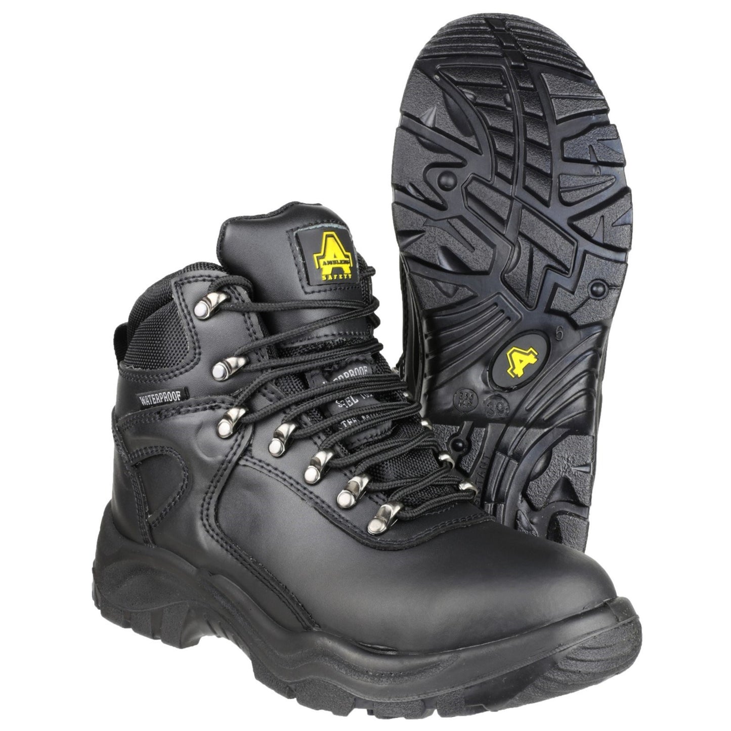 Amblers Safety Work Boots Black S3 Waterproof Midsole Toecap 3-13 Antistatic