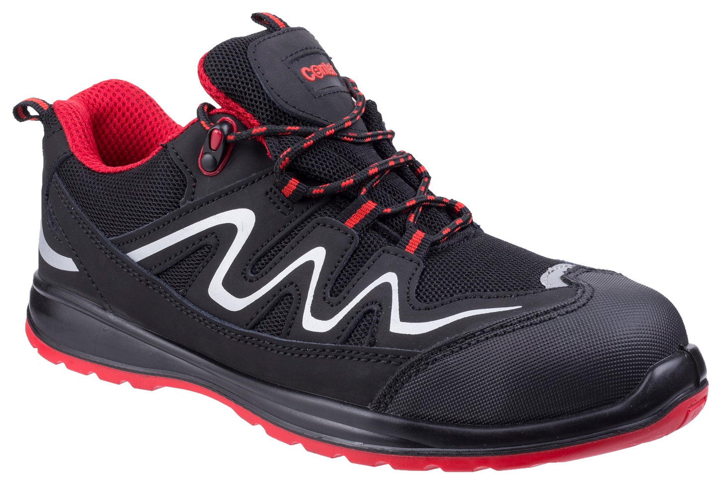 Centek FS312 Safety Work Trainers Shoes Red/Black 6-12 S3 SRC Midsole & Toecap