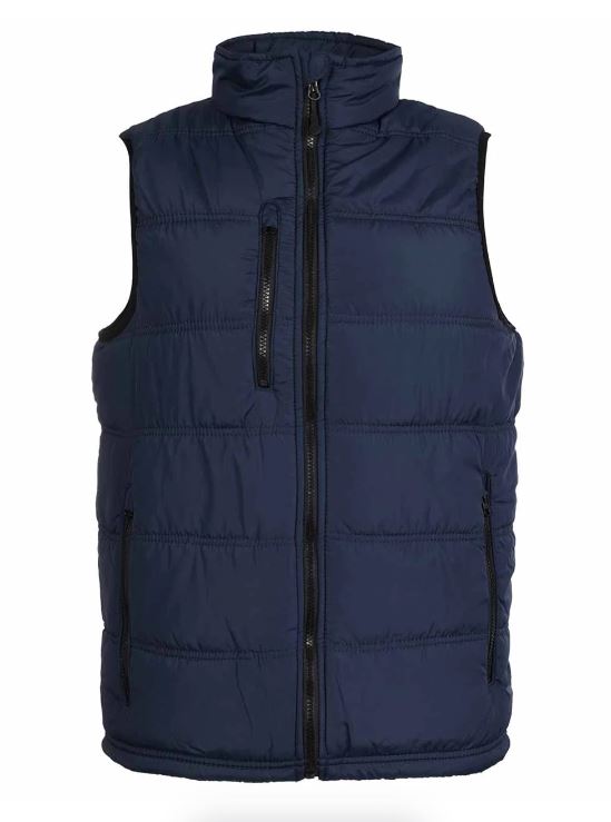 Carlton Padded Bodywarmer Gilet Navy Blue, Black or Grey 3 Pockets Small - 3XL