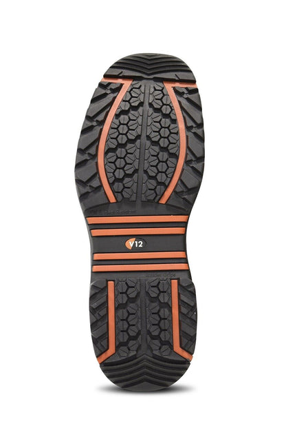 V12 Avenger IGS Safety Work Boots High Leg Zip Side VR620 Black 5-13 Leather