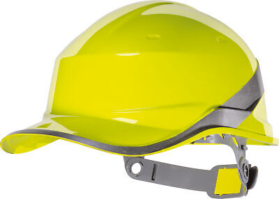 Venitex Hard Hat Safety Helmet Yellow Hi Viz Band Textile Cradle EN397