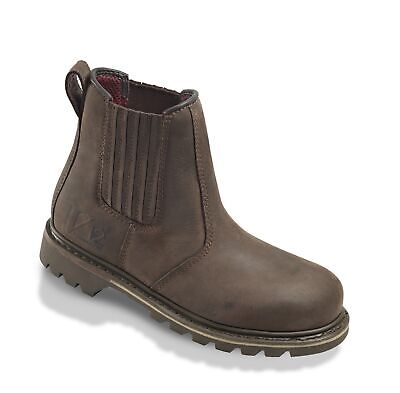 V12 Rawhide Brown Oiled Leather Dealer Safety Work Boots Steel Toecap V1231