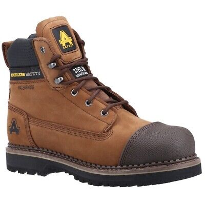 Amblers AS233 Austwick Waterproof S3 Safety Work Boots Brown Scuff Cap 6-12