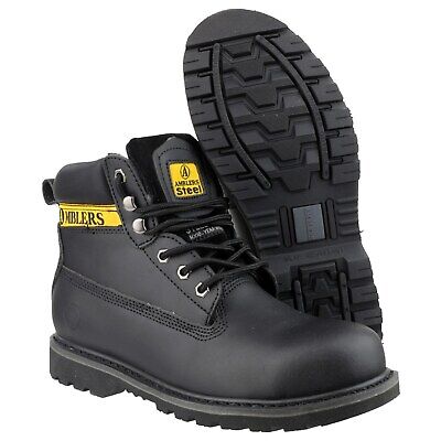 Amblers FS9 Leather Safety Work Boots Black