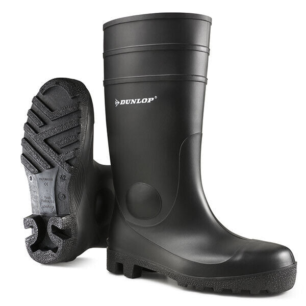 Dunlop Full Safety Wellies Welly Wellington Boots 142PP Black S5 Sizes 3 - 13