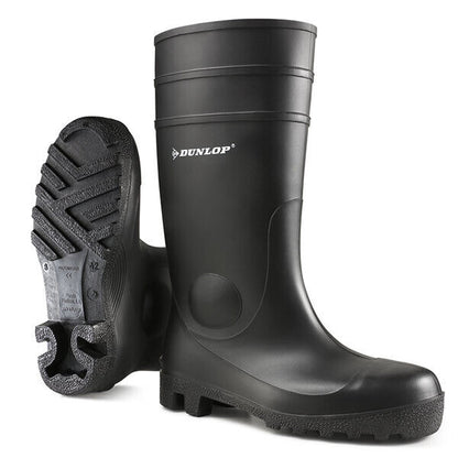 Dunlop Full Safety Wellies Welly Wellington Boots 142PP Black S5 Sizes 3 - 13