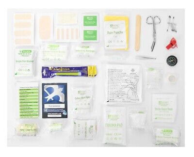 Click Medical 203 Piece Comprehensive First Aid Kit Bag Car, Van, Office, Home