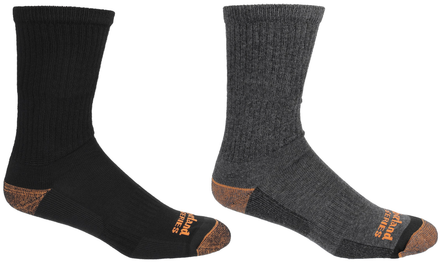 Timberland Pro Series Work Socks 2 Pair Pack Black & Charcoal Grey Size 7-11