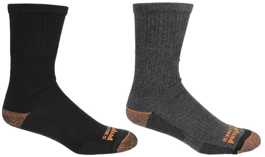 Timberland Pro Series Work Socks 2 Pair Pack Black & Charcoal Grey Size 7-11