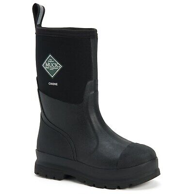 Muckboot Chore Mid Welly Wellington Boots Wellies Short Leg Style 4-14 Black