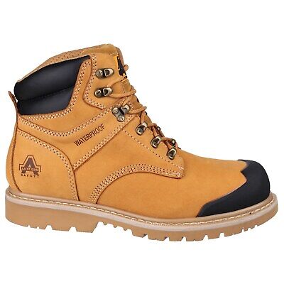 Amblers Waterproof Safety Boots FS226 Honey S3 Goodyear Welted 6-13 Scuff Cap