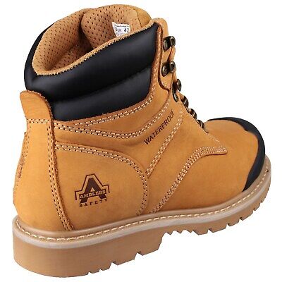 Amblers Waterproof Safety Boots FS226 Honey S3 Goodyear Welted 6-13 Scuff Cap