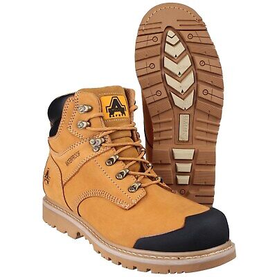 Amblers Waterproof Safety Boots FS226 Honey S3 Goodyear Welted 6-13 Scuff Cap