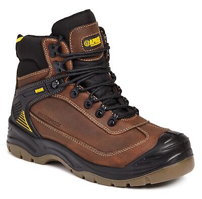 Apache Ranger Hiker Style Safety Work Boots Brown Leather S3 WR Sizes 5-13