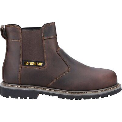 CAT Powerplant Dealer Safety Work Boots Brown Leather Chelsea 6-13 Caterpillar